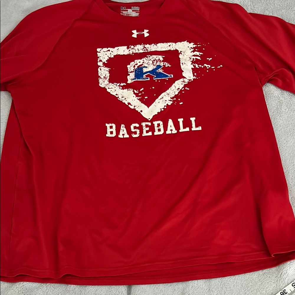 Under armor XL red white Kentucky wildcats‎ baseball t shirt gear gear loose
